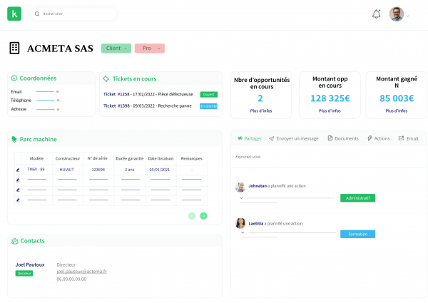 Fiche industrie CRM